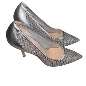 Stuart Weitzman Tasha Mesh Pumps Silver Size 10N